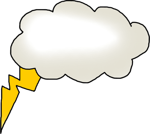 Cloud with lightning bolt