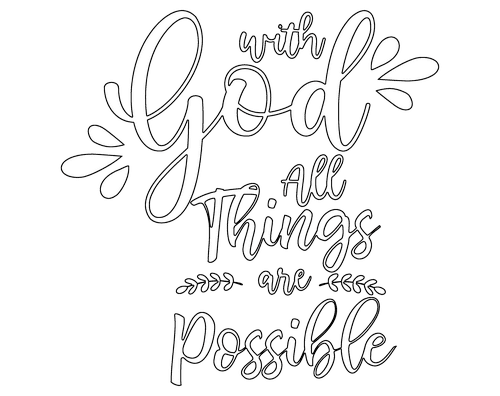 With God All Things Are Possible Saying