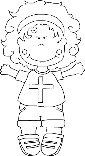 Girl with Cross