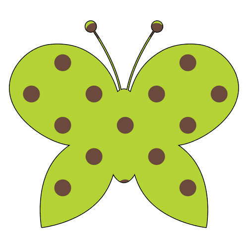 Green Butterfly Clipart