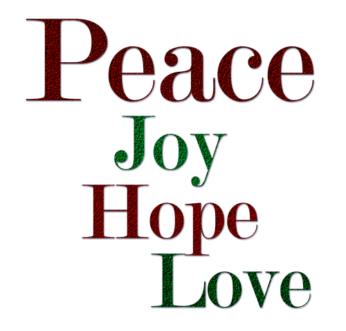 Peace Joy Hope Love-Clipart