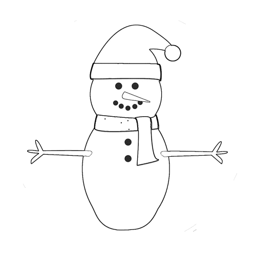 Snowman Applique Pattern