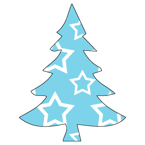 Stencil Christmas Tree Clip Art