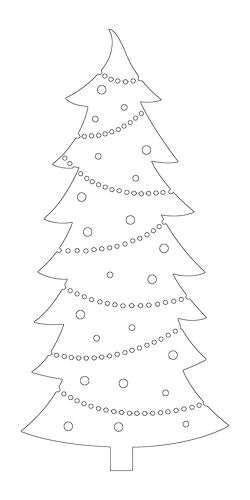 Tall Christmas Tree Outline