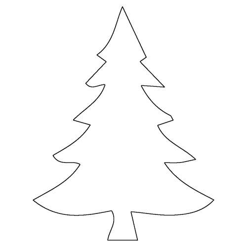 Stencil Christmas Tree Outline