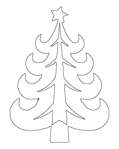 Tired Christmas Tree Outline