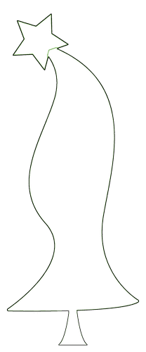 Pointy Christmas Tree Outline