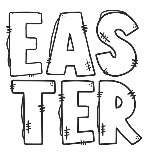  Easter Bunnies Outline