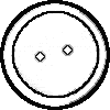 2 Hole Button