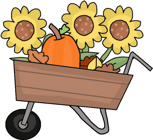 Wheelbarrow with Sunflowers