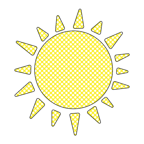 Sun and Moon Outlines