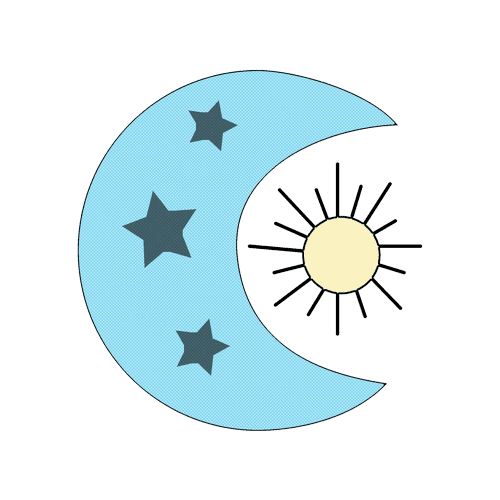 Sun and Moon Outlines