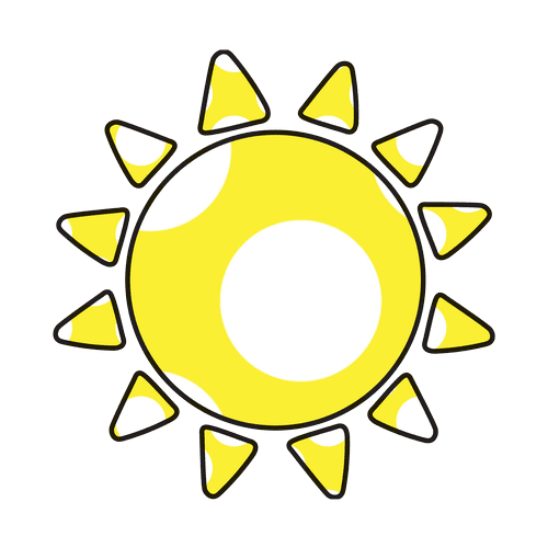 Sun and Moon Outlines