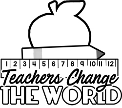 Teachers Change the World Applique Pattern - Sewing Pattern